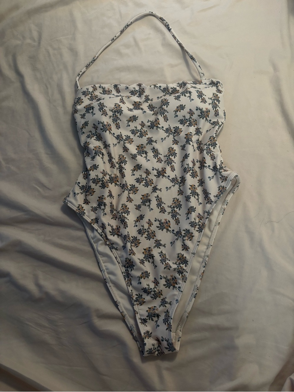 Forever 21 One-Piece Swimsuit with minimalist floral pattern with padding